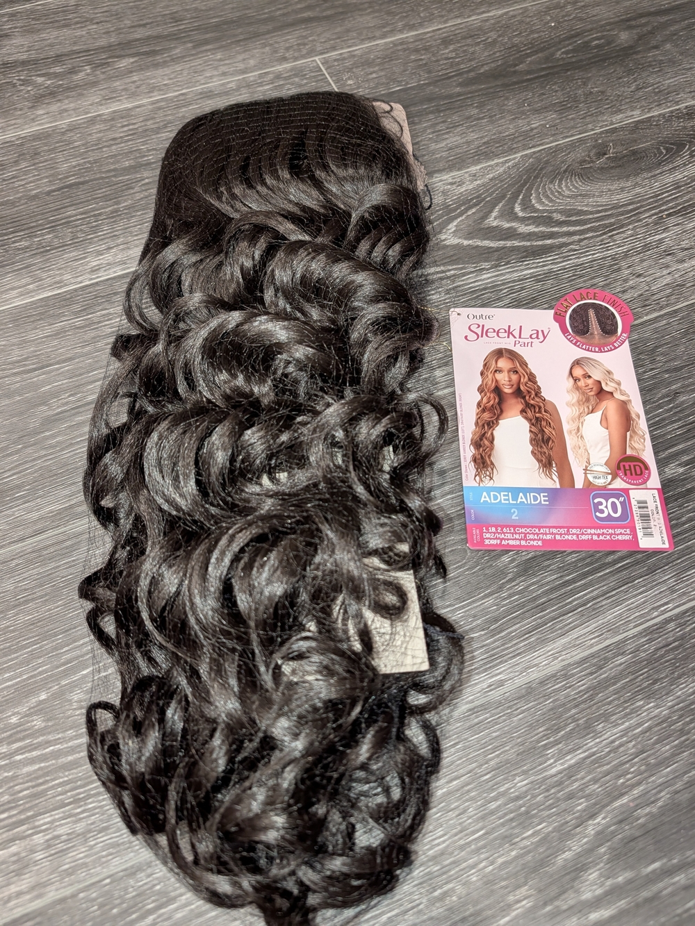 SleekLay Adelaide Synthetic Lace Front Wig - Black (Color 2)